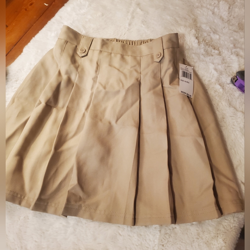 Girl skirt school uniform , beige, size 16, new with tag - Picture 3 of 8